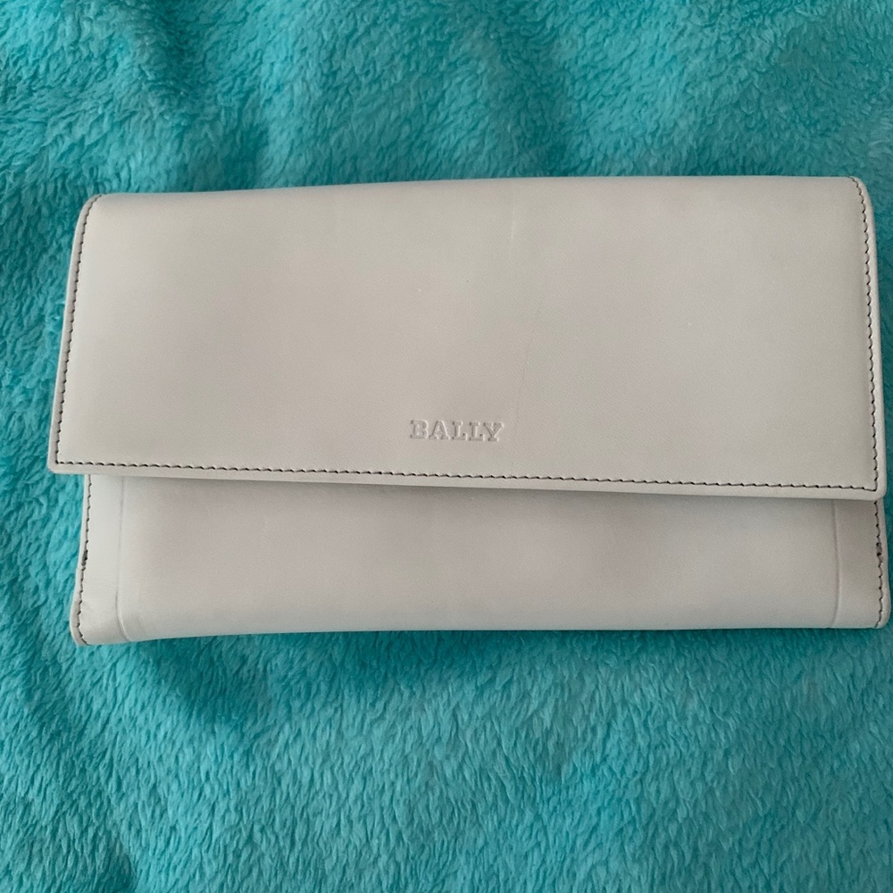Brand New Bally White Leather Wallet